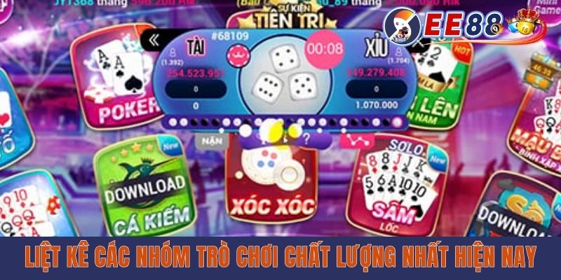 12 Game Bài Đổi Thưởng Uy Tín Nhất 2025 Tại Trang EE88 Liệt kê các nhóm trò chơi chất lượng nhất hiện nay